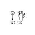Ideal Lux LED Outdoor luminaire MINITOMMY PT1 LED Floor spot, GU10, 4,5W, white
