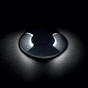Ideal Lux Vloerinbouwarmatuur LANDING PT SMALL 2-voudig, rond, begaanbaar GU10 IP67, zwart dimbaar