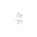 Ideal Lux Vloerinbouwarmatuur GRAVITY PT SQUARE BIG / 155MM stijf, vierkant, begaanbaar GX53 IP67, zwart dimbaar