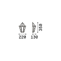 Ideal Lux Outdoor luminaire ANNA AP1 SMALL Wall luminaire, E27, white