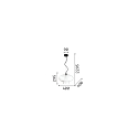 Ideal Lux Pendant luminaire BISTR� SP1 ROUND, � 40cm, E27, smokes glass / black