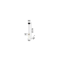 Ideal Lux Retro pendant luminaire FRIDA, E27 max. 60W, antique copper / black