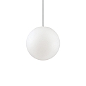 Pendelarmatuur voor buiten SOLE � 30CM baalvormig E27 IP44, opaalwit dimbaar