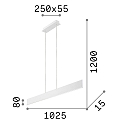 Pendelarmatuur DESK 1-vlams, instelbaar IP20, zwart mat, gepoedercoat 