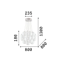 Ideal Lux Pendelarmatuur MAPA PLUS 2-vlams E14 IP20, staal, wit
