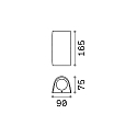 Ideal Lux Wandarmatuur voor buitenshuis KEOPE AP1 GU10 IP55, wit