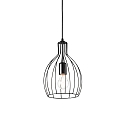 Pendant luminaire AMPOLLA 2, BELL, shade � 20.5cm / H 32cm, E27, adjustable height, black