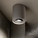 Ideal Lux Plafondarmatuur OAK ROUND draaibaar GU10 IP20, grijs, overschilderbaar