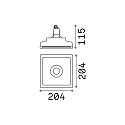 Ideal Lux Inbouwarmatuur ZEPHYR D20 overschilderbaar GU10 IP20, wit