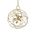 Pendelarmatuur KONSE 6-vlams E27 IP20, goud, gesatineerd