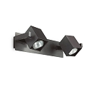 Wand- en plafondarmatuur MOUSE 2-vlams, draaibaar, roteerbaar GU10 IP20, zwart