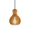 Pendelarmatuur CITRUS-3 E27 IP20, hout, zwart
