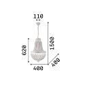 Ideal Lux Kroonluchter MONET 5-vlams E14 IP20, wit