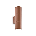 Outdoor wall luminaire GUN SMALL, Up/Down, IP54, 2x GU10, aluminium, coffee brown