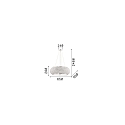 Ideal Lux Pendelarmatuur PASHA 14-vlams E14 IP20, goud