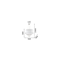 Ideal Lux Pendant luminaire OPERA, 10 flames, � 90cm, E27, adjustable height, chrystal glass, chrome / white