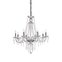 Kroonluchter AMADEUS 8-vlams E14 IP20, chroom, transparant