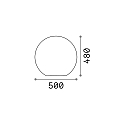 Staande armatuur voor buiten SOLE � 40CM baalvormig E27 IP65 / IP44, opaalwit dimbaar