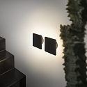 Ideal Lux Wandarmatuur COVER SQUARE indirect IP20, opaal, zwart, gepoedercoat