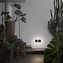 Ideal Lux Wandarmatuur COVER SQUARE indirect IP20, opaal, zwart, gepoedercoat