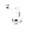 Pendelarmatuur TALL BIG instelbaar E27 IP20