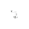 Ideal Lux Pendelarmatuur TALL BIG instelbaar E27 IP20, zwart