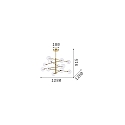 Ideal Lux Pendant luminaire EQUINOXE, 12 flames, incl. G4 2W 3000K, metal / clear glass, chrome