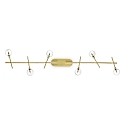 Wand- en plafondarmatuur MARACAS 6-vlams G4 IP20, helder, messing geborsteld