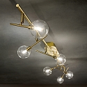 Ideal Lux Wand- en plafondarmatuur MARACAS 6-vlams G4 IP20, helder, messing geborsteld