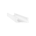 Aluminium profile SLOT SURFACE FLAT 11mm incl. cover + mounting kit, 200cm, white