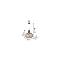 Ideal Lux Pendelarmatuur ONION BIG E27 IP20, bruin