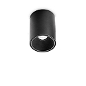 Plafondarmatuur NITRO ROUND klein, rond, met lensoptiek IP20, zwart mat 