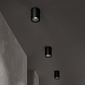 Ideal Lux Plafondarmatuur NITRO ROUND klein, rond, met lensoptiek IP20, zwart mat 