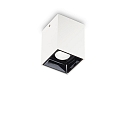 Plafondarmatuur NITRO SQUARE klein, hoekig, met lensoptiek IP20, wit mat 