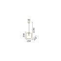 Ideal Lux Pendelarmatuur ABC E27 IP20, messing geborsteld, zwart