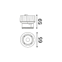 Ideal Lux Inbouwarmatuur DYNAMIC IP54, zwart