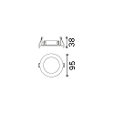 Ideal Lux Inbouwframe DYNAMIC, zwart
