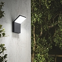 Ideal Lux Outdoor LED wall luminaire STYLE, IP54, 9W 4000K 680lm, anthracite