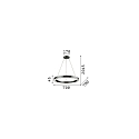 Pendelarmatuur ORACLE ROUND D70 groot, rond, schakelbaar IP20, wit 