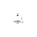 Pendelarmatuur ORACLE ROUND D60 rond, medium, schakelbaar IP20, wit 