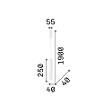 Ideal Lux Pendelarmatuur TUBE SP D4 klein, cilindrisch IP20, zwart dimbaar