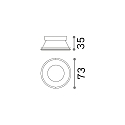 Ideal Lux Reflector for LED recessed spot DYNAMIC, ROUND, symmetric, fixed, black