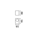 Ideal Lux Wandarmatuur voor buitenshuis UP-AP1 G9 IP44, Koffie bruin