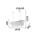 Ideal Lux Pendelarmatuur MARTINEZ 8-vlams E14 IP20, goud, kristalhelder