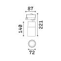 LED 3-phase track spot QUICK, CRi >90, 15W 3000K 1650lm 30�, not dimmable