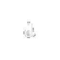 Ideal Lux Pendelarmatuur CARTA SP1 medium E27 IP20, wit, wit mat