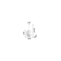 Ideal Lux Pendelarmatuur CARTA SP1 groot E27 IP20, wit, wit mat