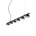 Pendelarmatuur MINOR LINEAR 6-vlams GX53 IP20, zwart, gepoedercoat