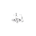 Ideal Lux Pendelarmatuur MINOR ROUND 8-vlams GX53 IP20, zwart, gepoedercoat