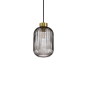 Pendelarmatuur MINT-1 E27 IP20, rookkleuren, Messing gesatineerd